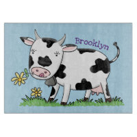 Niedliche Kuh in Cartoon-Abbildung