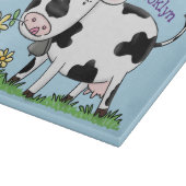 Niedliche Kuh in Cartoon-Abbildung Schneidebrett (Ecke)