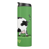 Niedliche Kuh in Cartoon-Abbildung Thermosbecher (Nach rechts gedreht)