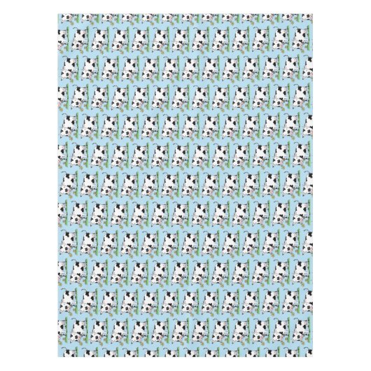 Niedliche Kuh in Cartoon-Abbildung Tischdecke (Vorderseite)