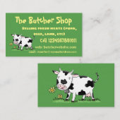 Niedliche Kuh in Cartoon-Abbildung Visitenkarte (Vorne/Hinten)