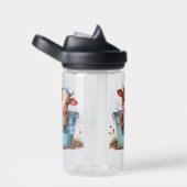 Niedliche Kuh in einem Eimer, Name der ersten Stuf Trinkflasche (rechts)