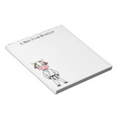 Niedliche Kuh in Kung Fu Anzug Cartoon Notizblock (angewinkelt)