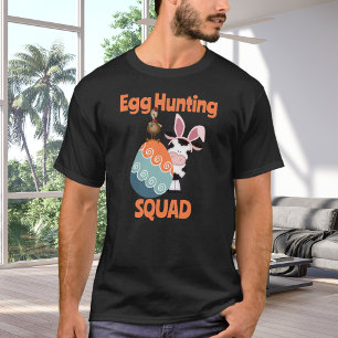Niedliche Kuh in Roster Ei Jagdtorf Ostern T-Shirt