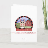 Niedliche Kuh Karte (Rückseite)