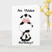 Niedliche Kuh Karte (Gelbe Blume)