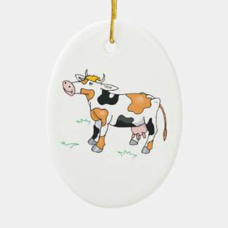Niedliche Kuh Keramik Ornament