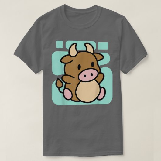 Niedliche Kuh Kinder Kuh T-Shirt (Design vorne)