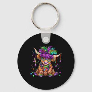 Niedliche Kuh Mardi Gras Funny Cow Männer Frauenko Schlüsselanhänger