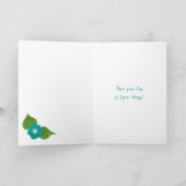 Niedliche Kuh mit Bow individuell anpassbarer Gebu Karte (Innenseite)