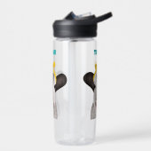 Niedliche Kuh mit Bow Personalisiert Trinkflasche (Links)