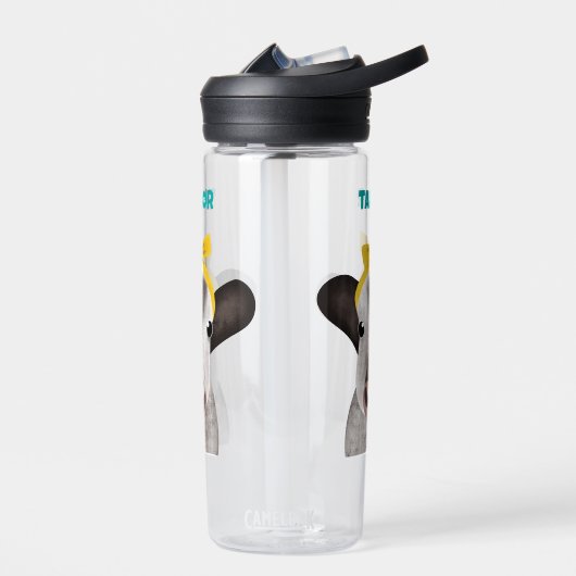 Niedliche Kuh mit Bow Personalisiert Trinkflasche (Links)
