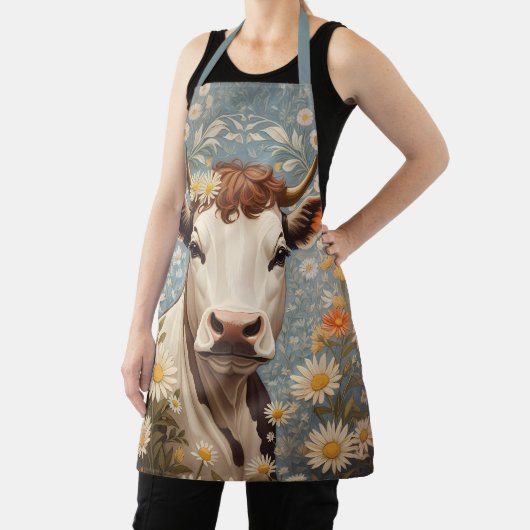 Niedliche Kuh mit dunklen Blume Schürze (InSitu)
