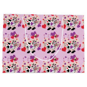 Niedliche Kuh mit Herz-Muster-Grafik Große Geschenktüte (Rückseite)