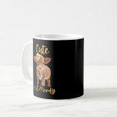 Niedliche Kuh-Moody Kuh liebt Farm Cowgirl Baby Su Kaffeetasse (Vorderseite Links)