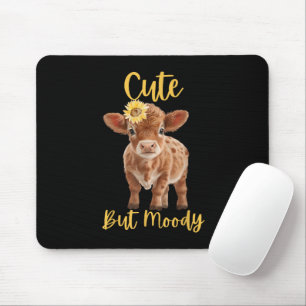 Niedliche Kuh-Moody Kuh liebt Farm Cowgirl Baby Su Mousepad