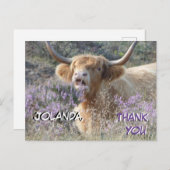 Niedliche Kuh Nah nach oben Danke Postkarte (Vorne/Hinten)