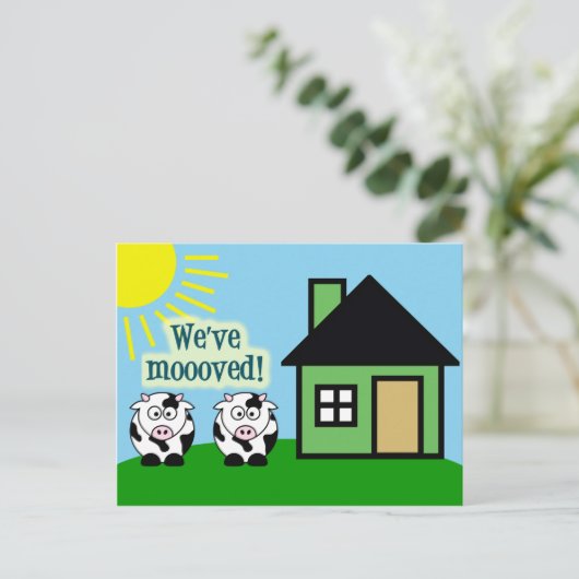 Niedliche Kuh nur bewegte Karten (Stehend Vorderseite)