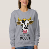 Niedliche Kuh | Nur ein kleiner Moody Grunge Lette Sweatshirt (Vorderseite)