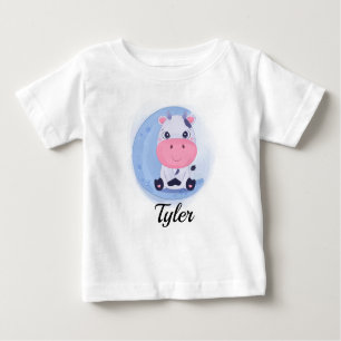Niedliche Kuh Personalisiert Baby T - Shirt