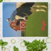 Niedliche Kuh Personalisiert Küchentuch für Mama (Gefaltet)