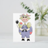 Niedliche Kuh Postkarte (Stehend Vorderseite)