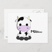 Niedliche Kuh Postkarte (Vorne/Hinten)