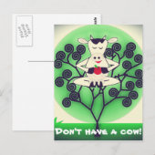 Niedliche Kuh Postkarte (Vorne/Hinten)