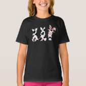 Niedliche Kuh Print Bunnies und Kuh Ostersonne T-Shirt (Vorderseite)