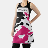 Niedliche Kuh Print Girly rosa benutzerdefinierte Schürze (InSitu)