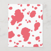 Niedliche Kuh Rosa Geburtstagshaushaltsplan (Rückseite)