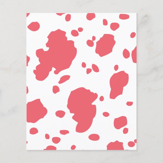 Niedliche Kuh Rosa Geburtstagshaushaltsplan (Rückseite)