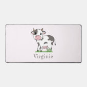 Niedliche Kuh Rosa Schreibtischmatte (Vorderseite)