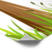 Niedliche Kuh-, Roster- und farbenfrohe Eierfarm O Poster (Ecke)