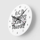 Niedliche Kuh Runde Wanduhr (Winkel)