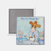 Niedliche Kuh Ruthie-Moo Magnet (Vorderseite/Rückseite)