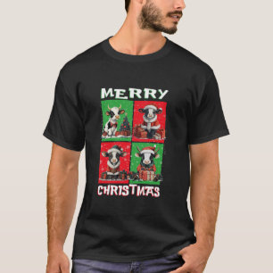 Niedliche Kuh Santa Animals Lover Frohe Weihnachts T-Shirt