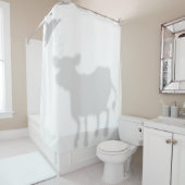 Niedliche Kuh-Schatten-Silhouette Shadow Buddies-D Duschvorhang (Beispiel)