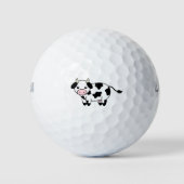niedliche Kuh Schwarz-weißer Golfball (Vorderseite)