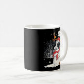 Niedliche Kuh Snowcow Weihnachtskuh Schneemann Win Kaffeetasse (VorderseiteRechts)