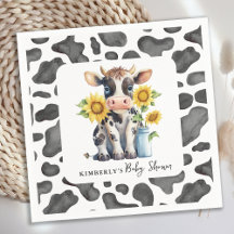 Niedliche Kuh Sonnenblumen Farm Animal Calf Baby D