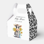 Niedliche Kuh Sonnenblumen Moderne, einfache Farm Geschenkschachtel (Vorderseite)