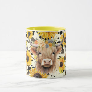 Niedliche Kuh-Tasse Bauernhof-Tier-Design gelbe Bl Tasse