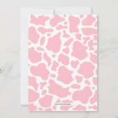 Niedliche Kuh über der Mond Babydusche Einladung (Rückseite)