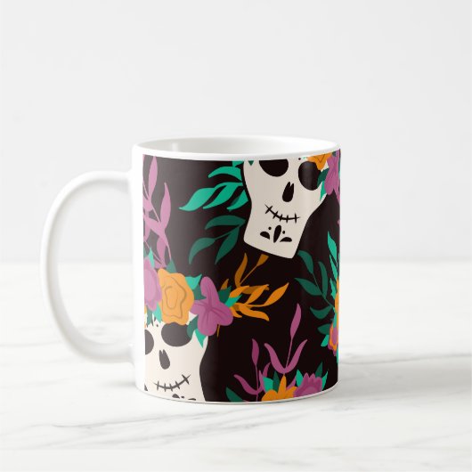 Niedliche Kuh: Vintages kindisch Muster Kaffeetasse (Links)
