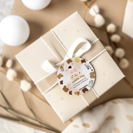 Niedliche Kuh Watercolor Geburtstagsparty Danke Runder Aufkleber