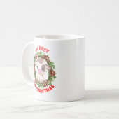 Niedliche Kuh Weihnachtsberries Kaffeetasse (Vorderseite Links)