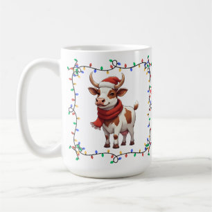 Niedliche Kuh Weihnachtsfeiertage Tasse
