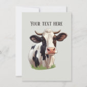 Niedliche Kuh zu jedem Zweck hinzufügen Mitteilungskarte (Vorderseite)