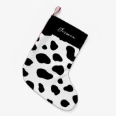 Niedliche Kuhausdruck Kleiner Weihnachtsstrumpf (Vorderansicht (hängend))